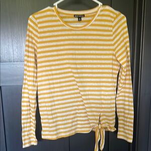 J. Crew Mercantile, Yellow Striped Women's Top- size M